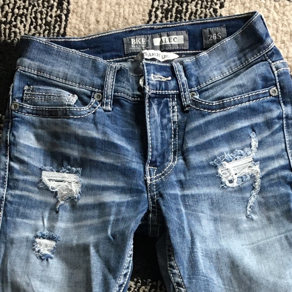 Guys Buckle BKE jeans.
